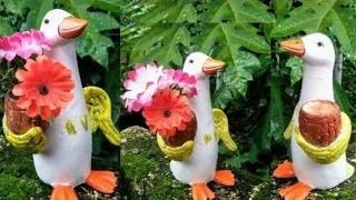 Cute Duck #Plastic Bottle / Wall Putty Craft / Best OutOf Waste#diycrafts #ideas