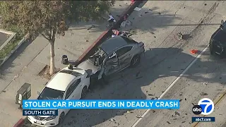 Police chase ends in deadly multi-vehicle crash in South Gate