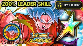 200% LEADER SKILL! 100% EZA AGL SSBKK GOKU LEVEL 10 LINKS! Dragon Ball Z Dokkan Battle