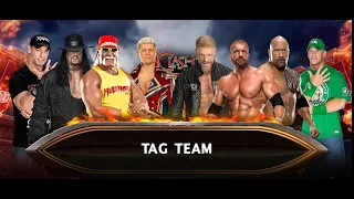 TAG TEAM | 8 - MAN| JOHN CENA*CODYRHODES*UNDERTAKER*HULK HOGAN VS TRIPLE H*EDGE*JOHN CENA*THE ROCK