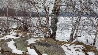 Тургояк остров Чайки в декабре)