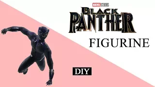 Make Black Panther Marvel Hero Clay Figurine - DIY Craft