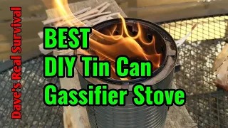 214. Easy DIY Tin Can Gassifier Stick Stove - This One's Hot!