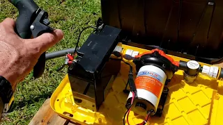 Off grid suburban rainwater harvesting - on demand pump and first use