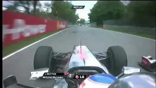 Jenson Button onboard overtake on Fernando Alonso Canadian GP 2010