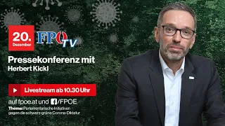 Pressekonferenz mit Herbert Kickl: "Initiativen gegen die schwarz-grüne Corona-Diktatur"