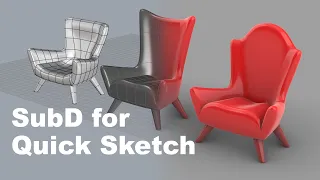 SubD Quick Sketch Models- 3D Modeling with Rhino 7 #238