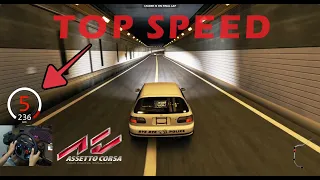 Top Speed 236 km/h Honda Civic EG6 VTEC Sound | G29 Gameplay