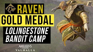 🥇  FLYING GOLD Lolingestone Bandit Camp - Trial of the RAVEN - Mastery Challenge Tips | AC Valhalla