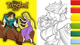 Rapunzel Coloring Video #20 | Coloring Tangled Disney Princess Rapunzel and Flynn