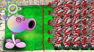 1 Hypno Peashooter vs 99999 Football Zombie vs All Zombies in Plants vs Zombies