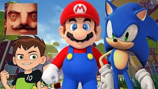 Hello Neighbor - New Neighbor Sonic Aaron Ben 10 Mario History Gameplay Walkthrough