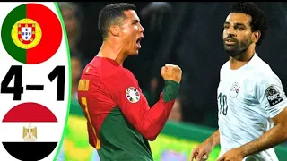 Portugal vs Egypt 4-1 - RONALDO vs SALAH - All Goals and Highlights 2023 @ronaldOMG