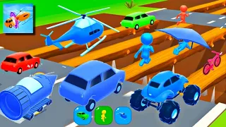 Shape-shifting #33 Games All Levels Gameplay Android IOS, Walkthrough Mobile Stick Run