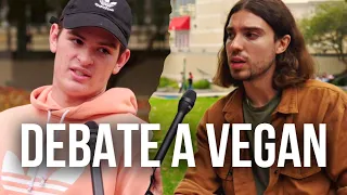 Vegan is confronted about wanting to make meat illegal | DEBATE A VEGAN