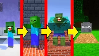 ZOMBIE MUTANTE VS LA VIDA EN MINECRAFT 🔪 ESCAPE DE LA PRISIÓN ZOMBIE 💀 ROLE PLAY