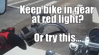Safety Tip: Alternative to Keeping Motorcycle in Gear at Red Lights (prevent rear endings)