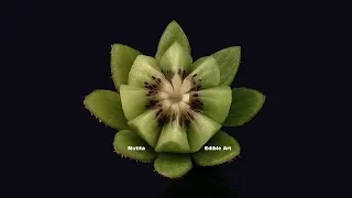 Beautiful Kiwi Fruit Lotus Flower - Beginners Lesson 3 By Mutita Art In Fruit And Vegetable Carving