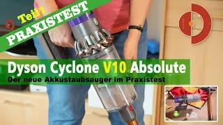 Dyson Cyclone V10 Absolute test and comparison - battery and robotic vacuum cleaner.de