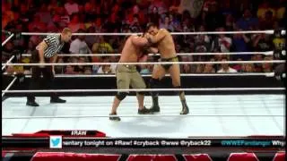 Champion Vs Champion   John Cena WWE Champ Vs Alberto Del Rio WH Champ Raw 01 07 2013