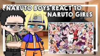 Naruto Boys react to Naruto Girls ||AMV|| 1/1 🇧🇷/🇹🇻 [Not original]