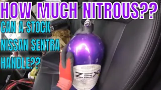 Blowing up a Nissan Sentra with NITROUS!! Lots of flames 🔥