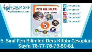 5. Sınıf Fen Bilimleri Ders Kitabı 76-77-78-79-80-81. Sayfa Cevapları SDR Dikey Yayıncılık