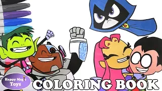 Teen Titans Go! Coloring Book Pages Compilation Raven Starfire Robin TTG Coloring Pages Kids Art