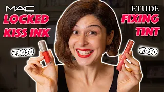 M.A.C Locked Kiss Ink  VS ETUDE HOUSE Fixing Tint 💄 || The Ultimate Lipstick Battle