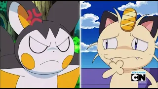 Pokémon- Black & White: Emolga & Snivy Argue
