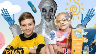 ПРИШЕЛЕЦ 3d ручкой 3DoodlerStart 👽  ПОШАГОВАЯ ИНСТРУКЦИЯ Как сделать инопланетянина своими руками