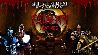 Mortal Kombat Deception Fatality Ratings