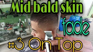 Mid bald skin fade by barber Zeusking Ryanking