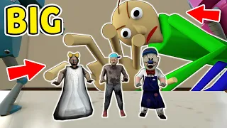 small Granny, Grandpa, Ice Scream vs BIG Baldi !! - funny horror animation (p.133)