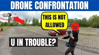 Drone CONFRONTATION Ended my DJI Mini 3 Pro Test Flight 🚔 Drone Police aka Karen 👧