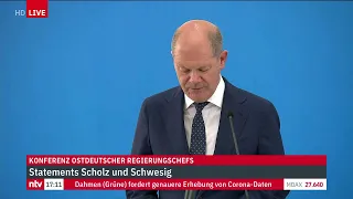 LIVE: Scholz und Schwesig treten auf der Konferenz der ostdeutschen Regierungschefs vor die Presse