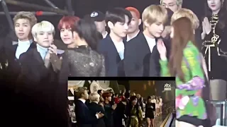 BTS reacting to BLACKPINK win speech gda 2018