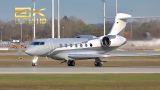 (4K) Gulfstream G600 from BMW Flugdienst D-AUTO departure at Munich Airport MUC EDDM