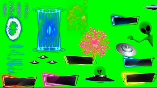 37 green screen effect and logo  aliens planet  mix green screen logo new all effects non copyright