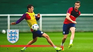 Henderson & Sturridge try to beat Forster & Heaton (Euro 2016) | Inside Training