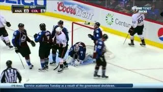 Matt Duchene tic-tac-toe wrister PPG 6-0 Anaheim Ducks vs Colorado Avalanche 10/2/13 NHL Hockey