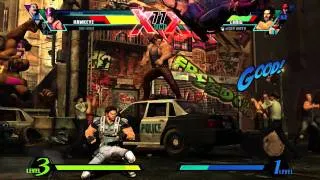 Ultimate Marvel vs Capcom 3 Gameplay - Hawkeye vs Strider