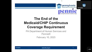 DHS & Pennie - Medicaid Continuous Coverage Unwinding Update 2023-02-10