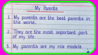 10 Lines on My Parents in English/My  Parents 10 lines Essay Writing/Essay on my Parents 10 lines