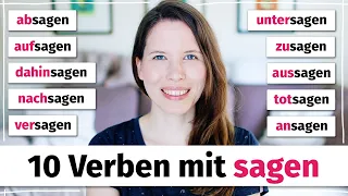 10 Verben mit "sagen": Was bedeuten absagen, aufsagen, dahinsagen, nachsagen, aussagen und mehr?