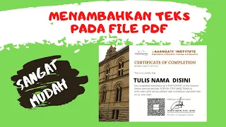 Menambahkan Teks atau Tulisan pada File PDF dengan Sangat Mudah