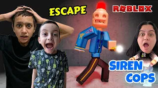 NÓS CONSEGUIMOS ESCAPAR DA PRISÃO DO SIREN COP'S? - ROBLOX Escape Siren Cop's Prison! (SCARY OBBY)