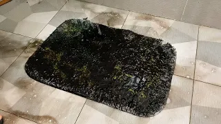 Removing jet black dirt from a pitch black carpet!  Satisfying ASMR Carpet Cleaning