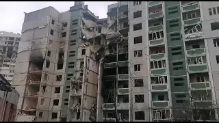 Ukraine Chernihiv after russian attacks