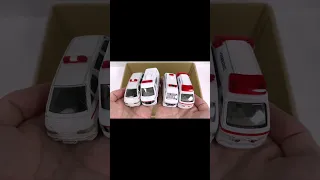 救急車のミニカー走る！緊急走行テスト！坂道走行サイレン鳴る｜Ambulance miniature car running! Emergency Slope Driving Test